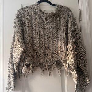 Storia Textured Knit Sweater - Cream